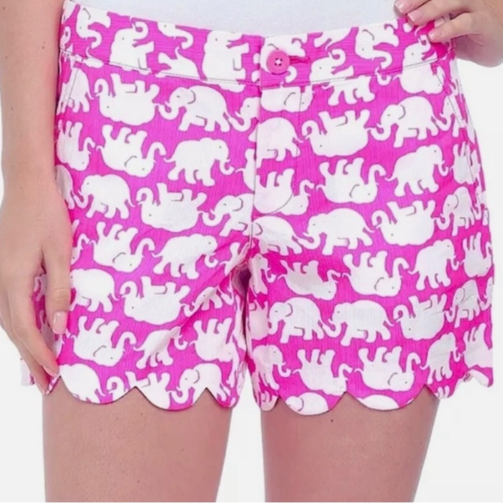 🐘🌴LILLY PULITZER ‘The Buttercup Short’ in Pop Pink Tusk🐘 in Sun Print